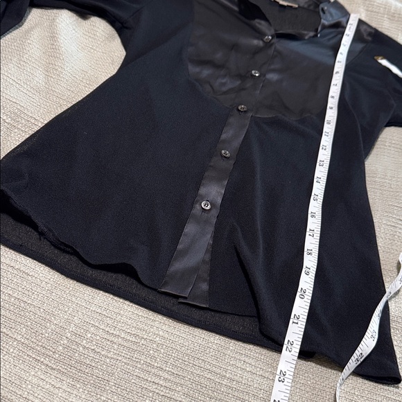 Emporio Armani Tuxedo Black Button Down Blouse - Picture 10 of 10